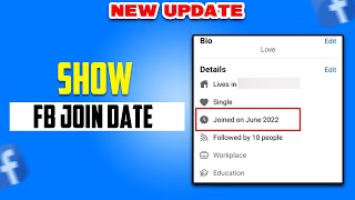 How to show Facebook join date 2024  How to Set Joining Date On Facebook PC or Laptop [upl. by Ardnuyek]