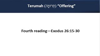 Terumah 4th Reading Aliyah Exodus 261530 [upl. by Puritan]