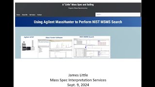 Agilent MassHunter Software for NIST MSMS Library Searches Version 1 [upl. by Adnana]