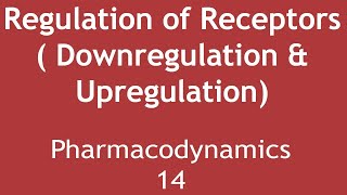 Regulation of Receptors Downregulation amp Upregulation Pharmacodynamics Part 14  Dr Shikha Parmar [upl. by Dolly]