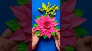 Beautiful rose flower 🌹 easy to make diy paperart ytshorts shortsfeed [upl. by Aylmar272]