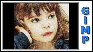 Gimp From Photo to Soft Color Pencil Drawing [upl. by Sixla926]