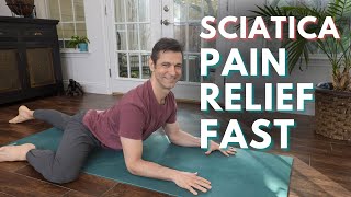 Sciatica Pain Relief Exercises for FAST Relief  David O Yoga [upl. by Iraam]