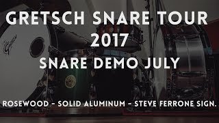 Gretsch snare drum tour 2017  Snare drum demo part 1 [upl. by Eninnaj421]