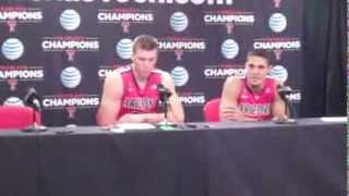 Kaleb Tarczewski and Nick Johnson Postgame 1212012 courtesy Arizona Athletics [upl. by Iggy179]