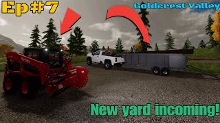 Fs22 Goldcrest Valley Ep7 Land clearing for the future lawncare yard [upl. by Nibor]