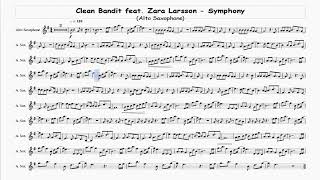 Clean Bandit feat Zara Larsson Symphony  Alto Saxophone  Free Sheet Music [upl. by Draner]