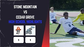 Stone Mountain vs Cedar Grove  HS SOCCER HIGHLIGHTS  41324 [upl. by Shushan]