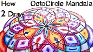 ❁ How To Draw Mandala ❁ OctoCircles  DearingDraws [upl. by Joye]