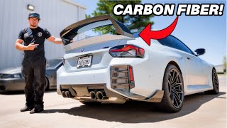 BMW G87 M2 Alpha N Carbon Fiber Wing Install [upl. by Harms]