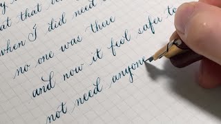 WritingSleeping ASMR Dip Pen Calligraphy｜One Quote A Week 24 [upl. by Yalhsa]