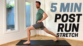 5 MIN PostRun Stretching Routine to Maximise Recovery [upl. by Suoilenroc]