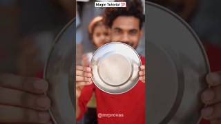 Plate and glass magic trick 😱💯 shorts magic plate tutorial [upl. by Ecydnac]