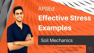 Effect Stress Analysis Solved Examples  Soil Mechanics [upl. by Eberhard]