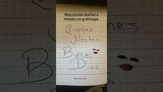 grafología ejemplo de letras mayúsculas anchas e infladas [upl. by Lipsey394]