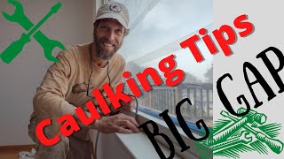 How to CAULK a Big GAP PRO Tips Start to Finish [upl. by Gnolb]