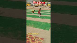 Frog jump game sport ytshorts ytviral ytshortsindia shorts funnyschool schoollife [upl. by Allemahs]