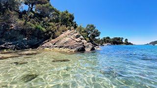 Côte dAzur Esterel Massif Beach Ambience Nature Scene With Relaxing Beach Waves Sounds [upl. by Nodgnal]