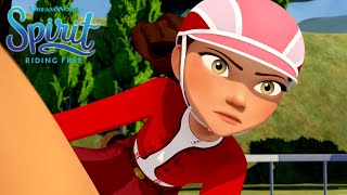 Luckys Comeback Race Win  SPIRIT RIDING FREE  Netflix [upl. by Adeirf]