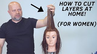 How to Layer Your Own Hair at Home  TheSalonGuy [upl. by Phelgon919]