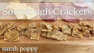 Sourdough Discard Crackers  vegan option  Sarah Poppy [upl. by Assiar]