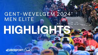 WHAT A FINISH 🏆  GentWevelgem 2024 Mens Race Highlights  Eurosport Cycling [upl. by Hartill]