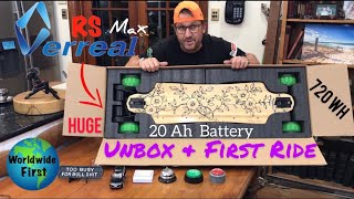 Verreal RS Max 20Ah 720wh Battery Unbox amp First Ride  Andrew Penman EBoard Reviews Vlog No 173 [upl. by Eannaj702]