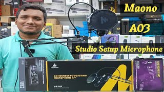 কম খরচে Studio Setup কিনুন ✓Maono AuA03 Microphone ✓ Review amp Unboxing ✓✓ [upl. by Ahtimat]