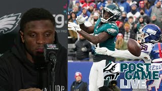 “Just two drops” Jalen Reagor after the loss to the Giants  Eagles Postgame Live [upl. by Airotcivairam]