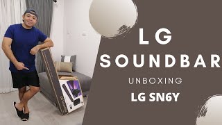 LG Soundbar Unboxing  LG SN6Y HandsOnSetup [upl. by Soloman]