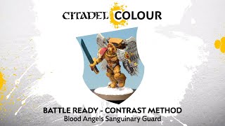 How to Paint Battle Ready Blood Angels Sanguinary Guard – Contrast Method [upl. by Willi]