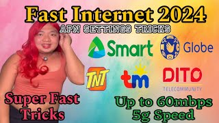 FAST INTERNET TRICKS  Apn Settings 2024 [upl. by Nahtan539]