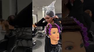 the salon fumes… beautyschool hairstylist acrylic hairsalon bleach haircolor [upl. by Ecnesse]