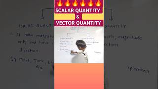 🔥SCALAR AND VECTOR QUANTITY physics education science shorts short youtubeshorts youtube [upl. by Walli]