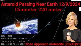 Asteroid passing Earth today live Asteroid passing near earth tracker 2024QS1 [upl. by Leena315]