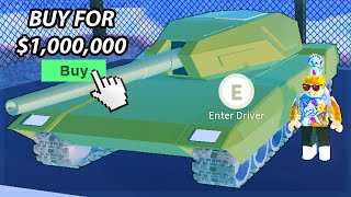 Buying The 1000000 Tank In Roblox Jailbreak [upl. by Bach125]