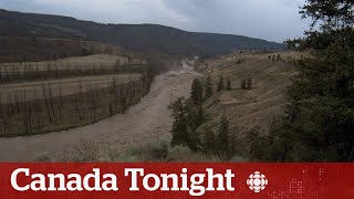 Water breaches landslide damming BCs Chilcotin River  Canada Tonight [upl. by Ayoted674]