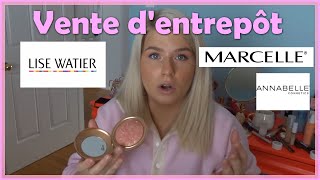 Vente dentrepôt Lise Watier Marcelle et Annabelle  HAUL  Mes achats [upl. by Assele]