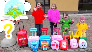 Five Kids Suitcases Song Nursery Rhymes [upl. by Atteyram]