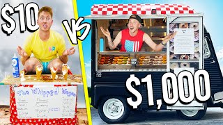 10 vs 1000 Food Trucks Budget Challenge [upl. by Eanod650]