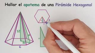 Calcular el APOTEMA de una Pirámide Hexagonal [upl. by Bonn]