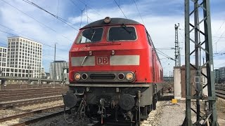 Special Diesellok 218 401 Motorstart und Ausfahrten vom Führerstand aus gefilmt [upl. by Bubb778]