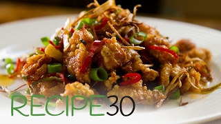 Spicy Asian Garlic Fried Chicken  By RECIPE30com [upl. by Melba]