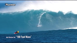 quot100 FOOT WAVEquot behind the scenes footage by POWERLINES Productions⚡️ surf powerlinesproductions [upl. by Rebna959]