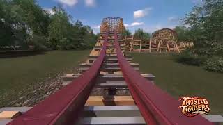 Twisted Timbers Official POV at Kings Dominion [upl. by Wolf]