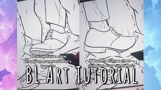 𝘽𝙇𝙔𝙖𝙤𝙞 𝘼𝙧𝙩 How to Draw a Shoe Stepping Over Someones Trousers [upl. by Eniladam]