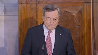 Anche Draghi condanna le azioni della Russia [upl. by Aroda]