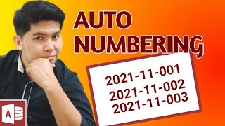 How to Create Auto numbering in MS Access [upl. by Yarehs]