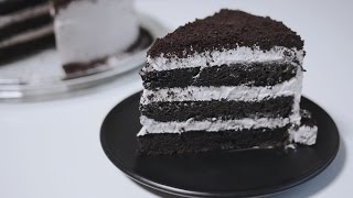 Oreo Cake Recipe 오레오 케이크 만들기  한세 [upl. by Tippets]