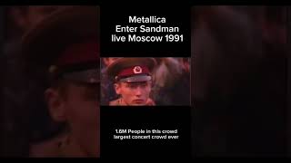 Metallica live in Moscow 1991 Enter Sandman Worldrecord for the largest crowd for a concert 16Mppl [upl. by Dreddy382]